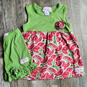 Ruffle Girl 5 Watermelon Outfit
